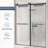 60" W x 74" H Frameless Double Sliding Walk-in Shower Door-110922994