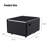 Modern Smart Side Table with Built-in Fridge, Wireless Charging, Temperature Control, Power Socket, USB Ports, Outlet Protection, Induction Light, Black-1034305109