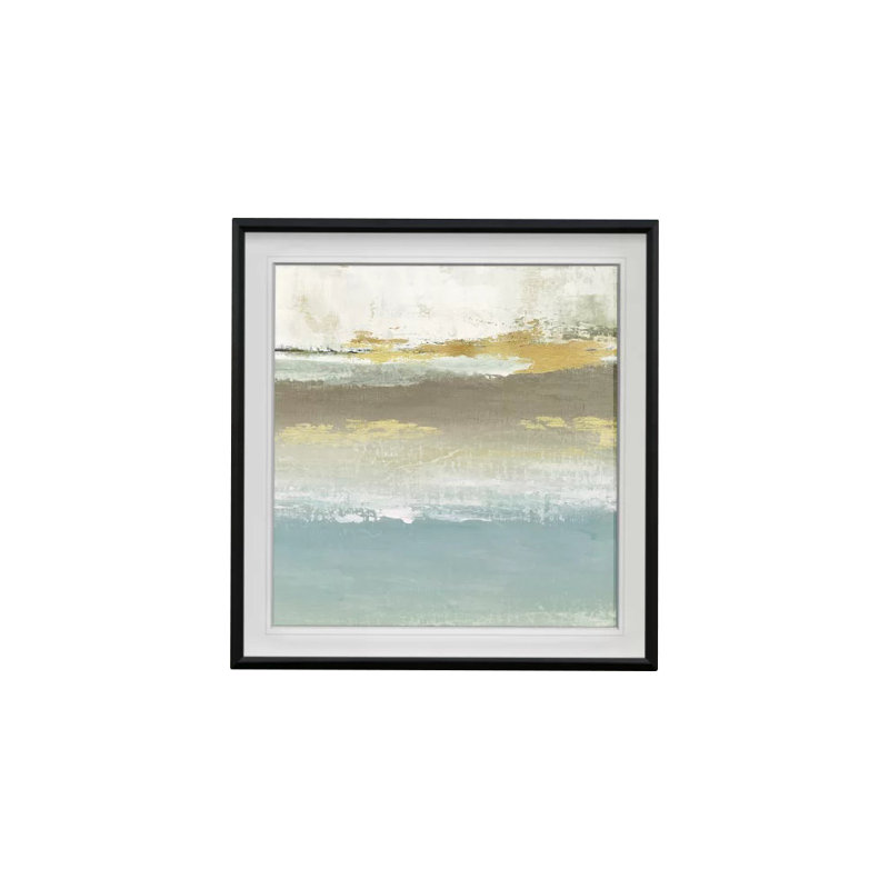 «Soft Solace Détail II», peinture, H 17,5 po x l 17,5 po x P 1,5 po, Cadre plastique noir