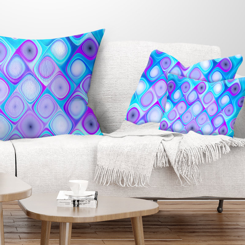 Motif abstrait abstrait avec housse de coussin rectangulaire et tourbillon
