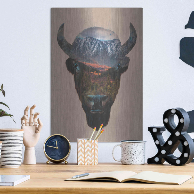 " Bison Peak " by Davies Babies, 16" H x 12" W