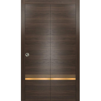 Panelled Wood Finish Bi-Fold Door