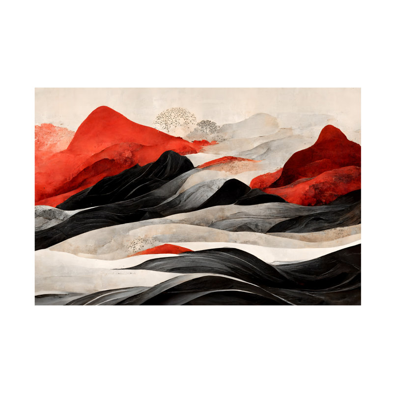 Aihnoa Red Mountains sur impression sur toile, H 12 po x l 19 po x P 2 po