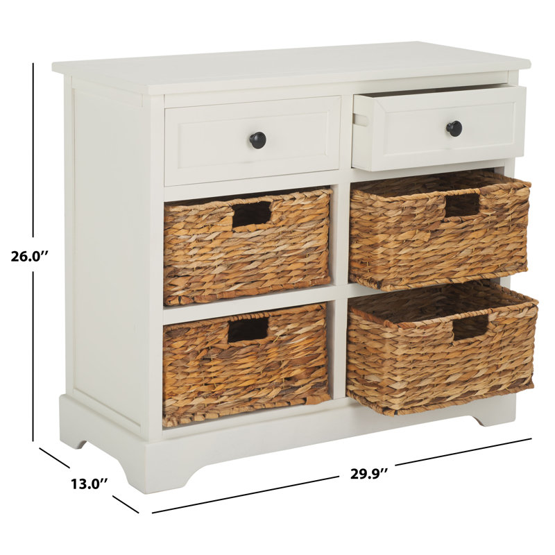 Commode décorative à 2 tiroirs Painswick, Crème patinée
