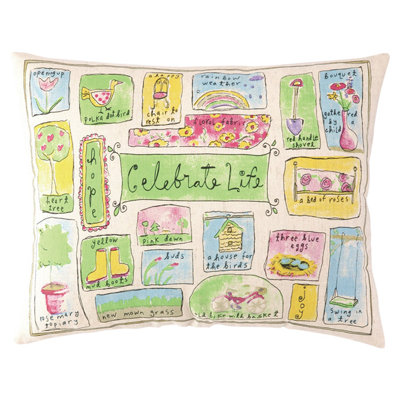 Celebrate Life Down Filled Pillow