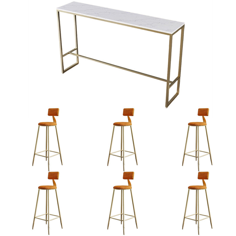 Erhard, 5 pièces: table, 4 chaises, Gris, 41.3" H x 15.7" W x 70.8" D