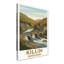 Killin, Scotland - Highland Romance Travel Poster: Stone Bridge Over The Falls Of Dochart. Giclee Print On Wrapped Canvas. Wall Art, Home Decor - Cities & Towns, Scotland - Wrapped Canvas Print-1914762630