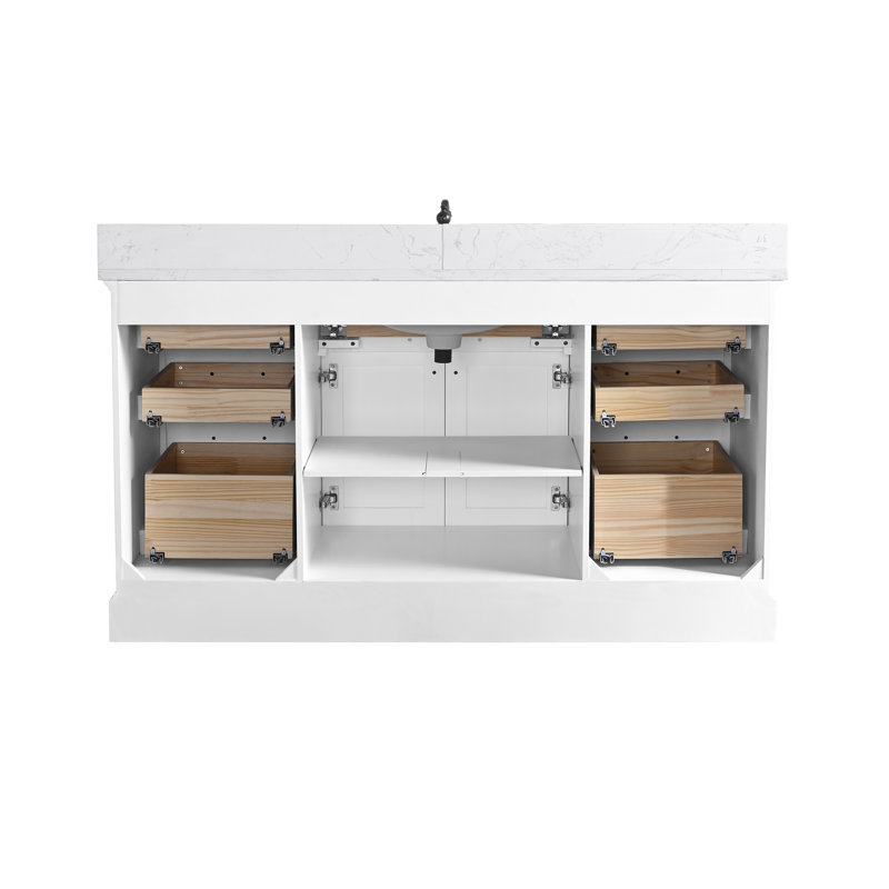 Ensemble de meuble-lavabo simple 60 po Aanayah, Blanc