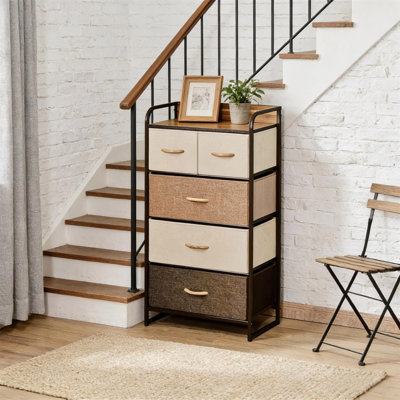 4-Tier Home Cabinet,Storage Organizer,Freestanding Dresser Tower,Hallway Storage Cabinet
