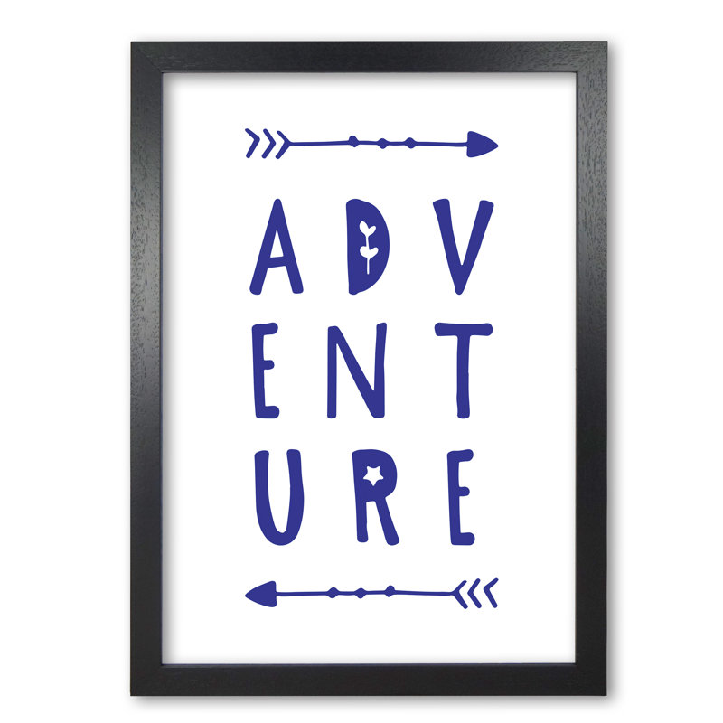 Adventure - Print, Black Grain Frame, 30 cm H x 21 cm W x 5 cm D