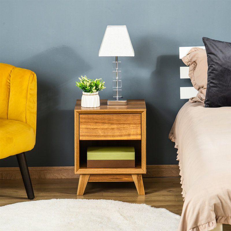Josiah 40cm W Manufactured Wood Bedside Table