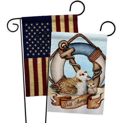 Drapeau de jardin à 2 faces en polyester / mélange de polyester 19 x 13 po