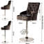 Jalbert Swivel Adjustable Height Counter Stool with Metal Frame