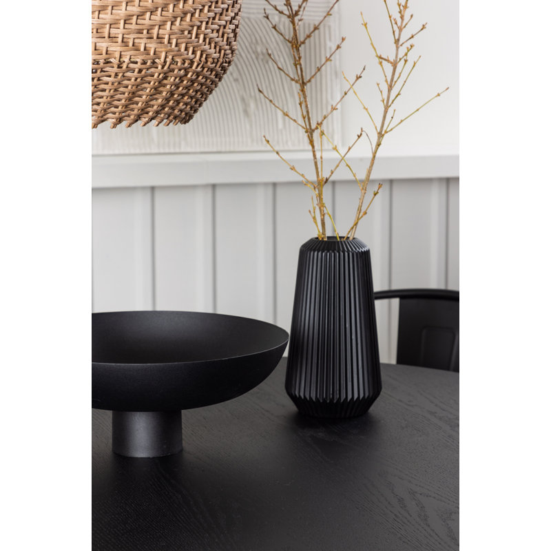 Faulk 4 - Person Dining Set, Black, Black