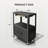 Rolling AV Cart With Power Strip, Adjustable Utility Cart With Wheels, Keyboard Tray, Lockable Cabinet