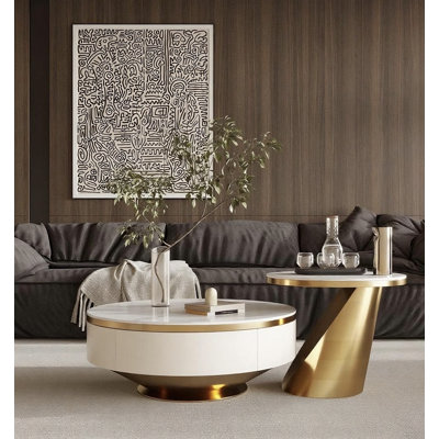 Ensemble de tables basses gigognes Danieka Modern Luxury