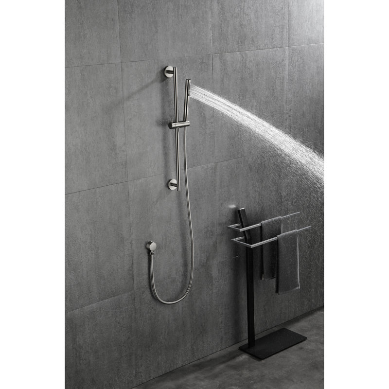 Height Adjustable Handheld Shower With 28 - Inch Slide Bar And 59 Hose, Stainless Steel, Multiple Spray Choices For Different Scenarios Hose Bar, Modifiable Advantage, Steel Material, Options