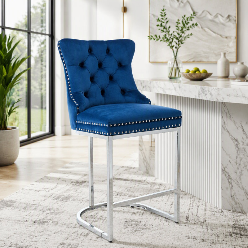 Ensemble de tabourets de bar 25 po, Bleu