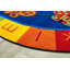 Tapis bleu / rouge / orange capitonné ABC 123-281621723
