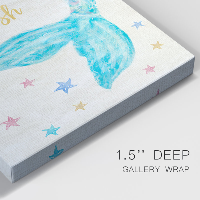 «Mermaid Dream», ensemble de 3 peintures sur toile tendue, H 60 po x l 120 po x P 3 po
