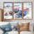 Toile avec cadre flottant brun