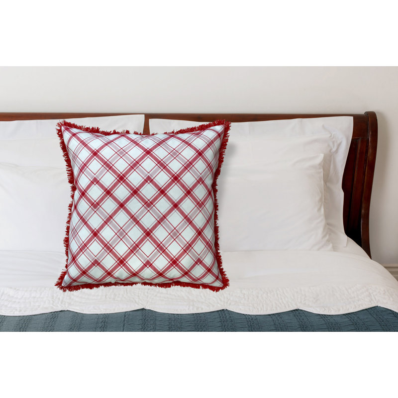 Fringed Outdoor Throw Pillow