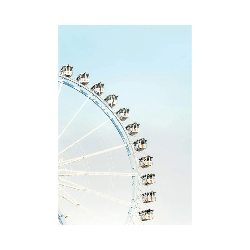 Ferris Wheel by Tiny Treasure Prints - No Frame Gallery-Wrapped Canvas Giclée on Canvas, 30.48cm H x 20.32cm W