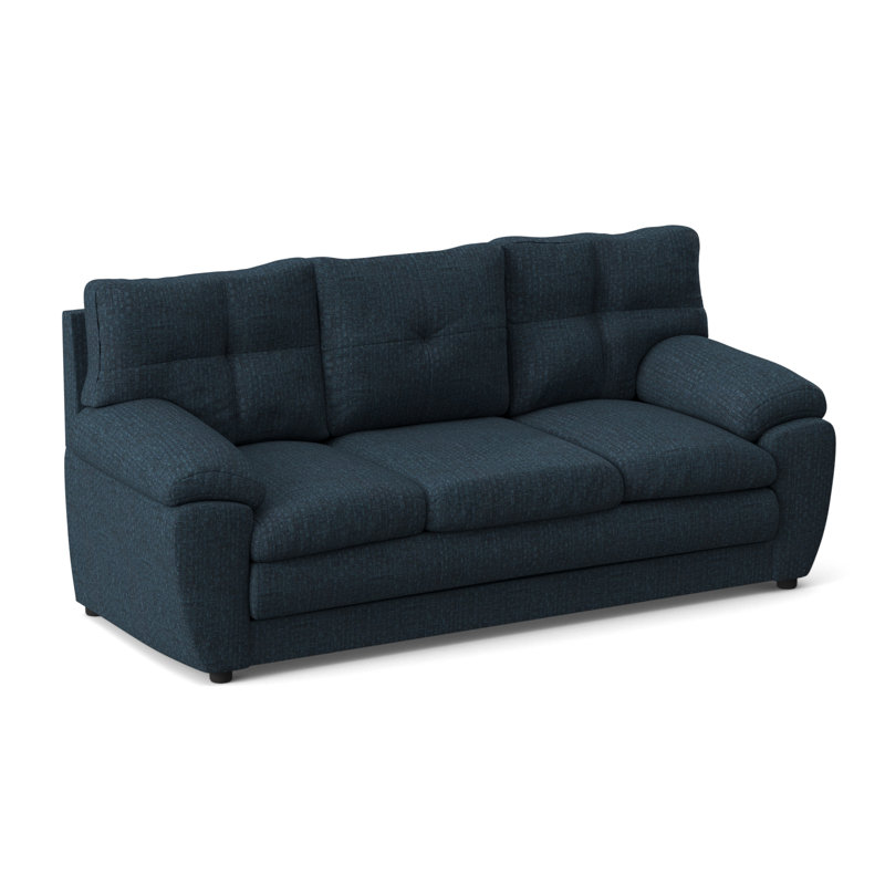 Kenn Upholstered 84'' Sofa, Bronco Peacock