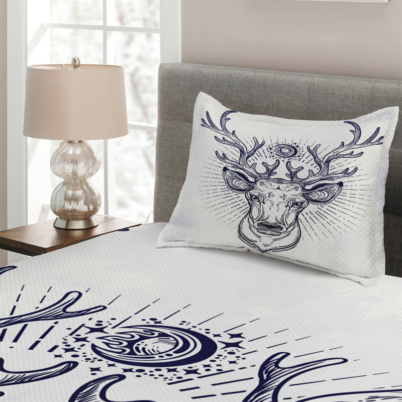 Rustic Polyester Coverlet, Twin Bedspread + 1 Sham