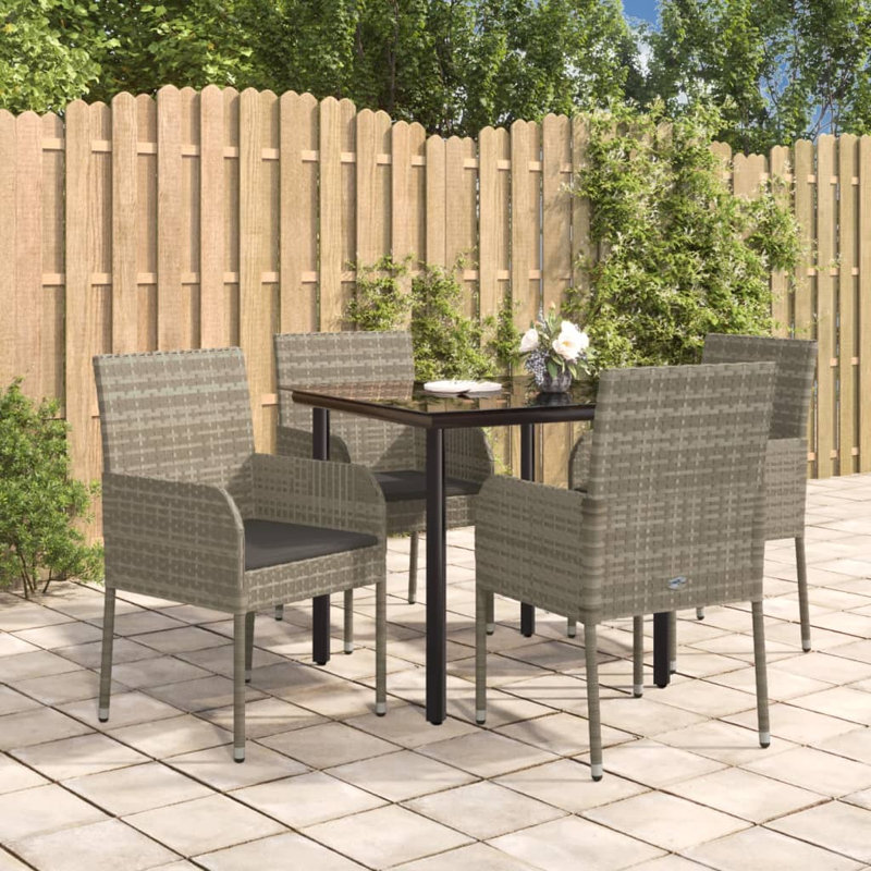 Ensemble repas d'extérieur 31,5 po Drapeau Square, Gris, 4