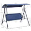 Balancelle de patio pour 3 personnes avec auvent réglable et support robuste