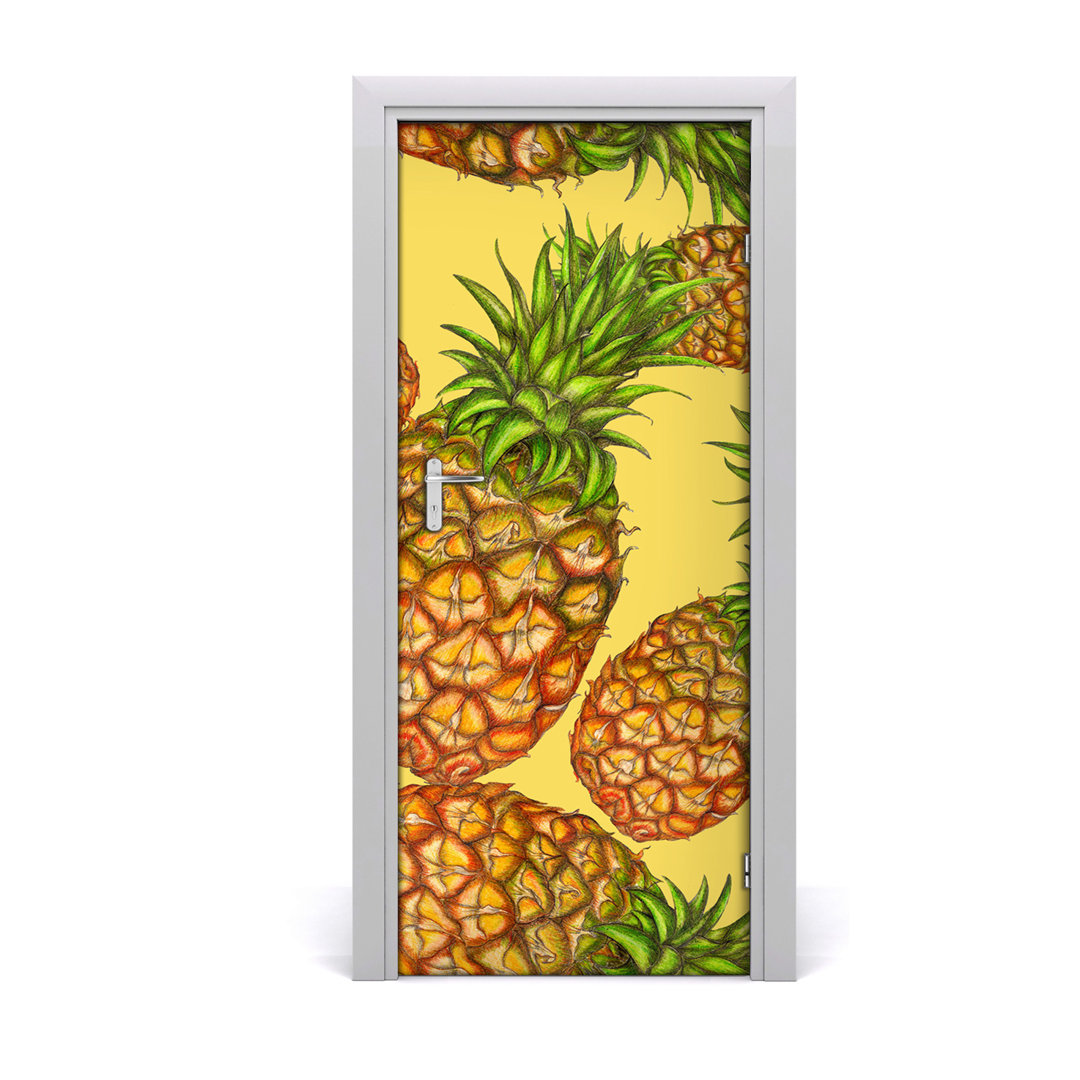 Selbstklebender Ananas-Türsticker