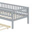 Lit de jour en bois avec couchette et barrière de sécurité-676169167-676169171