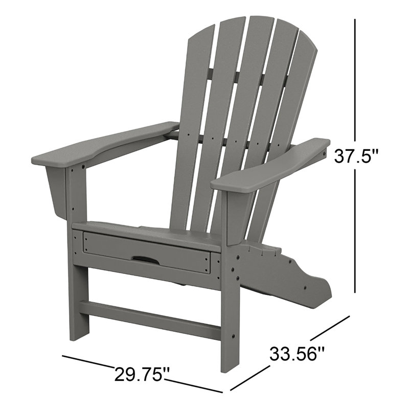 Chaise Adirondack avec repose-pieds POLYWOOD, Gris ardoise