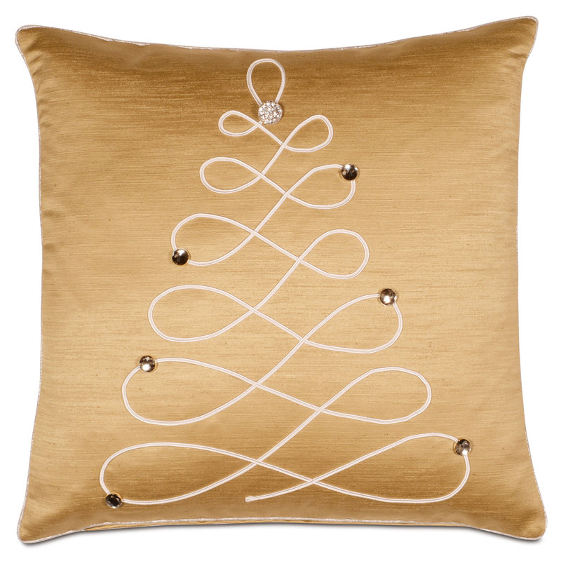 Housse et insert pour coussin de Noël Holiday Glitz, Polyester