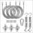 ColourTree Sun Shade Sail Triangle Hardware Kit (Hardware Kits + Cable Wires)