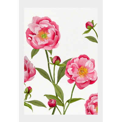 Art Print: Peonies on Cream