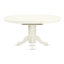Ensemble de mobilier de salle à manger 7 pièces composé d'une table ovale en bois avec feuille papillon et de 6 chaises de salle à manger Parson en similicuir blanc, 42 x 60 pouces, lin blanc-1271931451-1272194794-1321449419