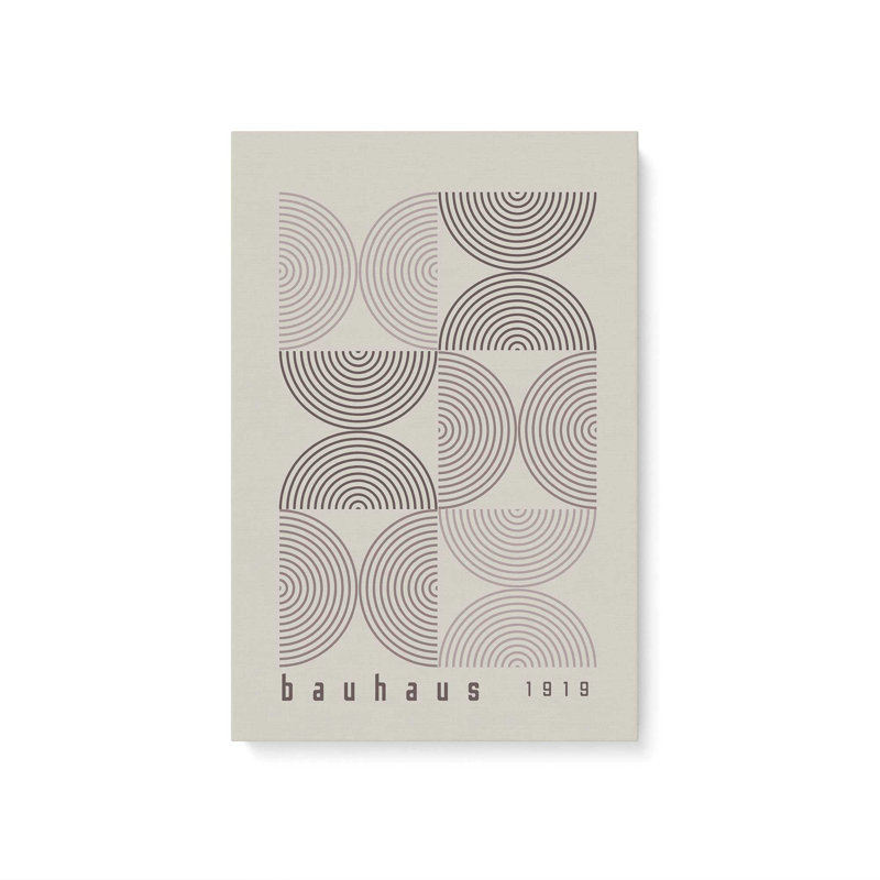 «Warm Taupe Bauhaus», affiche sur toile tendue , H 12 po x l 8 po