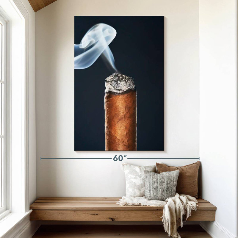 Senne Burning Cigar Up Close, 51" H x 34" W