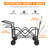 Collapsible Wagon 140L Wagons Carts Foldable With Removable Canopy-108128317