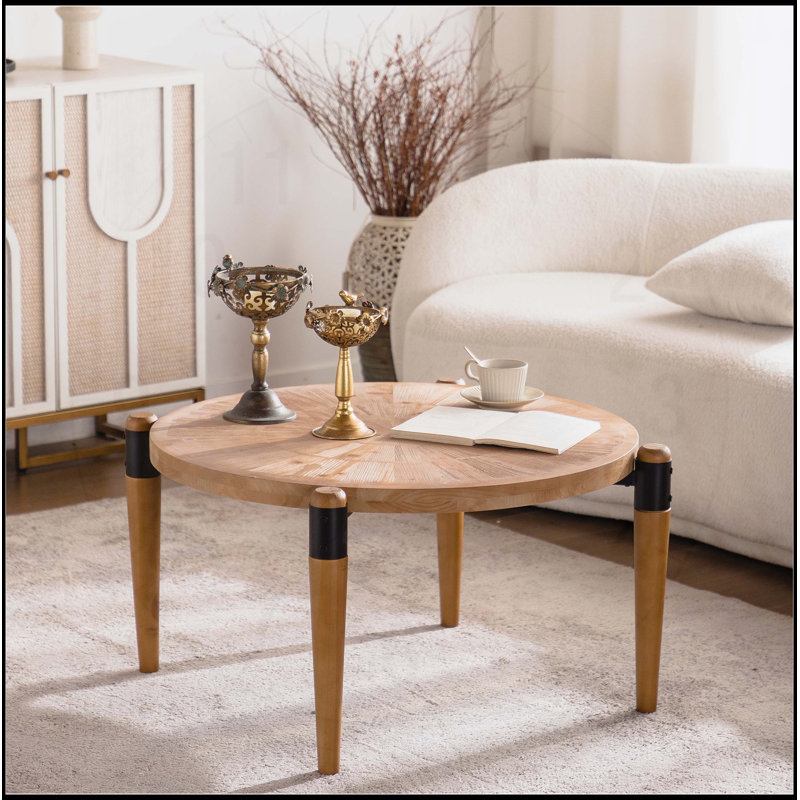 Table basse en bois, table basse rustique de salon rustique, centre de table moderne pour la maison et le bureau
