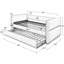 Luxueux lit de jour moderne gigogne escamotable capitonné 1 pièce-336700144-336700109