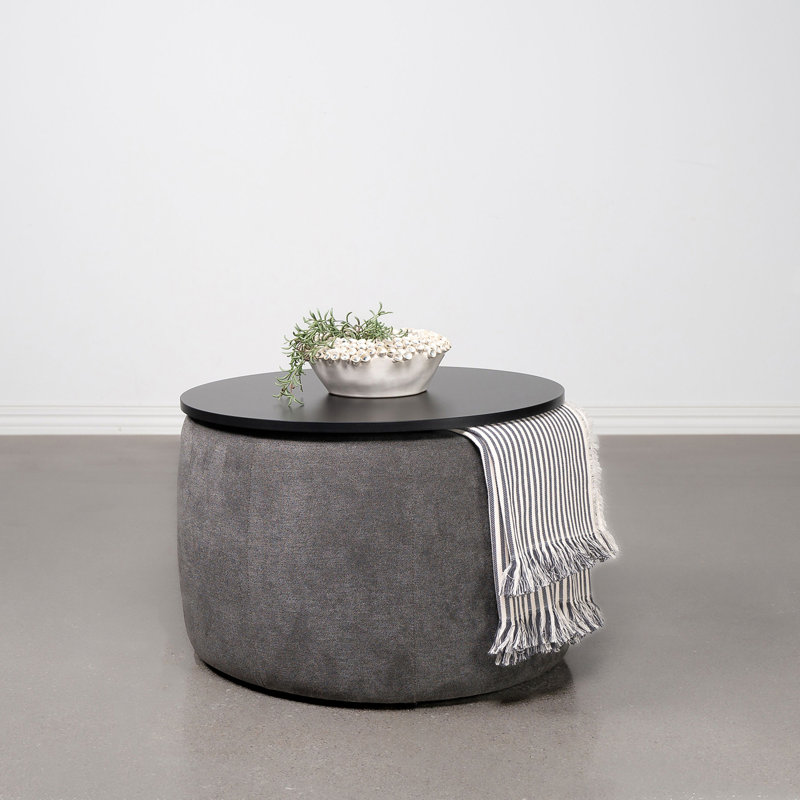 Repose-pieds rond avec rangement