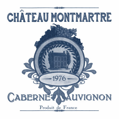 Étiquettes de vin indigo III