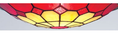 Springport 15cm H Glass Bowl Pendant Shade ( Screw On ) in Red