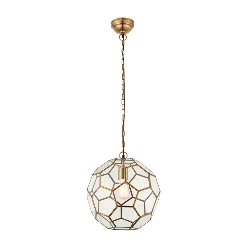 Amwell 1 - Light Antique Brass Sphere Pendant