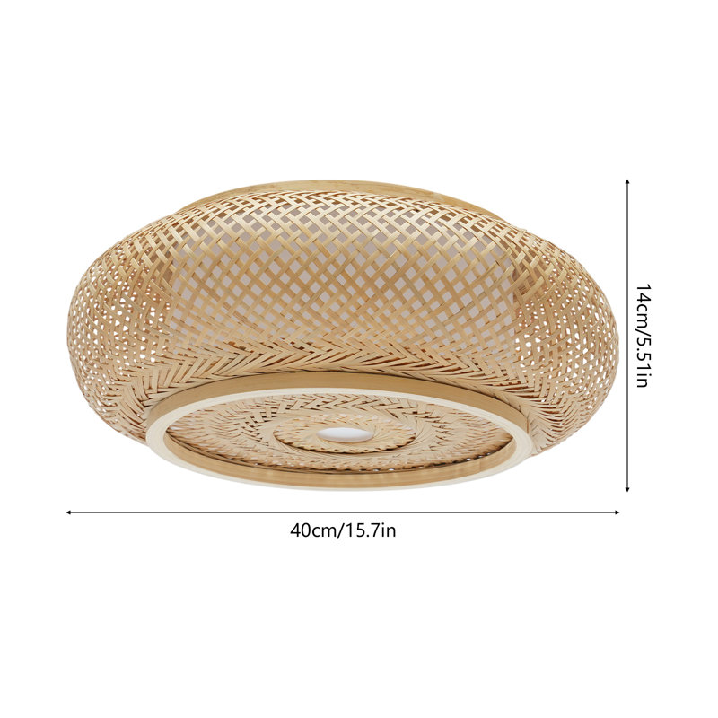 Bamboo Flush Mount Ceiling Light Fixture