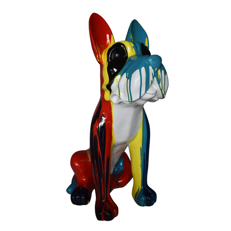 Modern Art Of A Graffiti Great Dane Dog Made Of Resin Size: 20" X 11" X 28"H