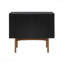 Black Brushed Oak & Bronze 2-Drawer Nightstand